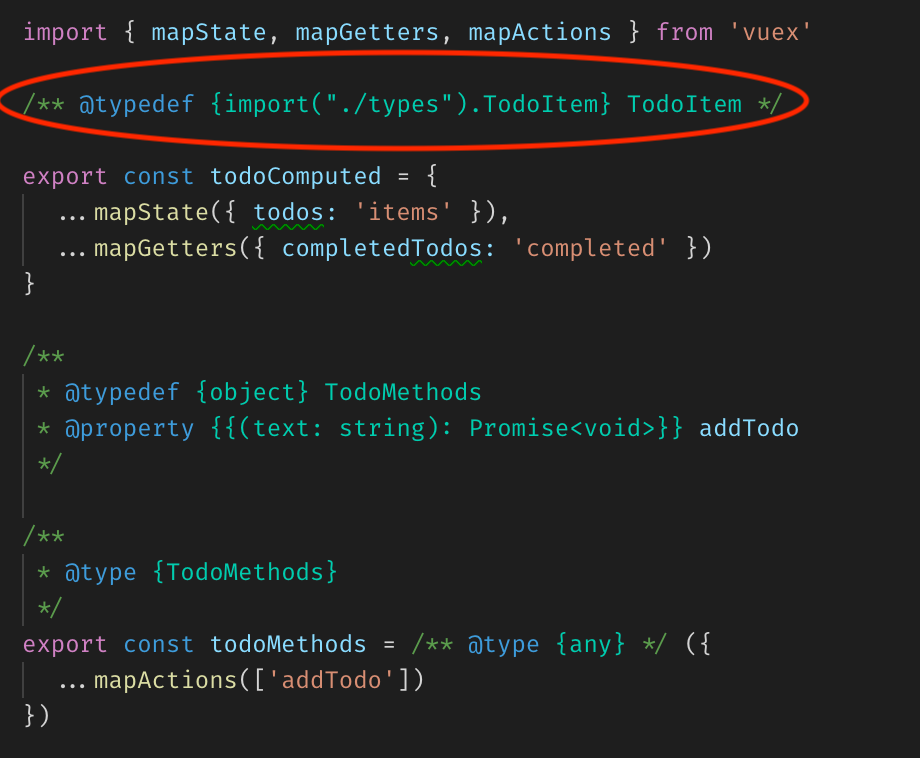 JSDoc type hint