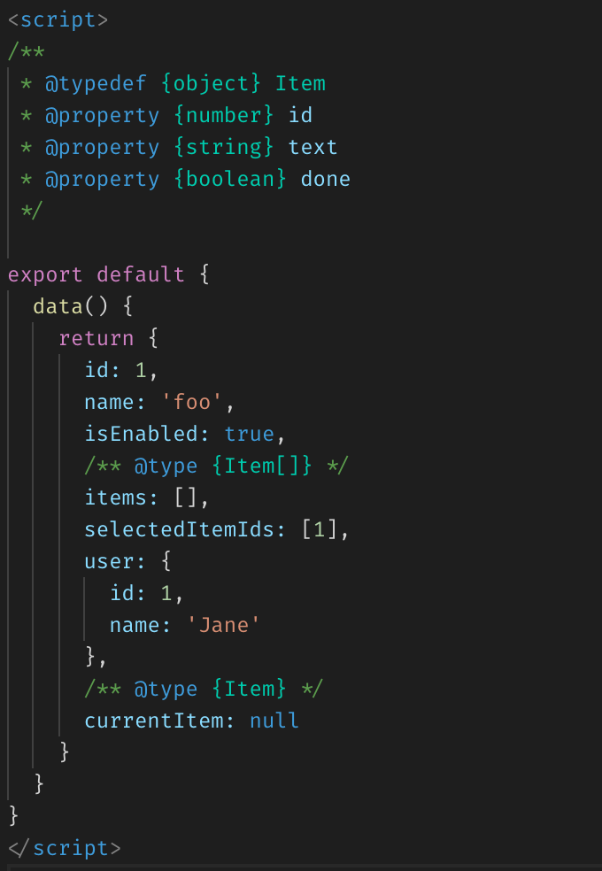 JSDoc typedef example