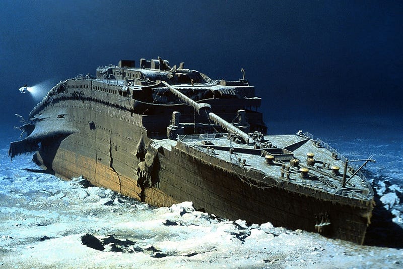 The wreck of the Titanic was found by Robert Ballard in 1985
