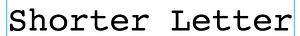Shorter Letter