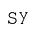 Go to the profile of SY
