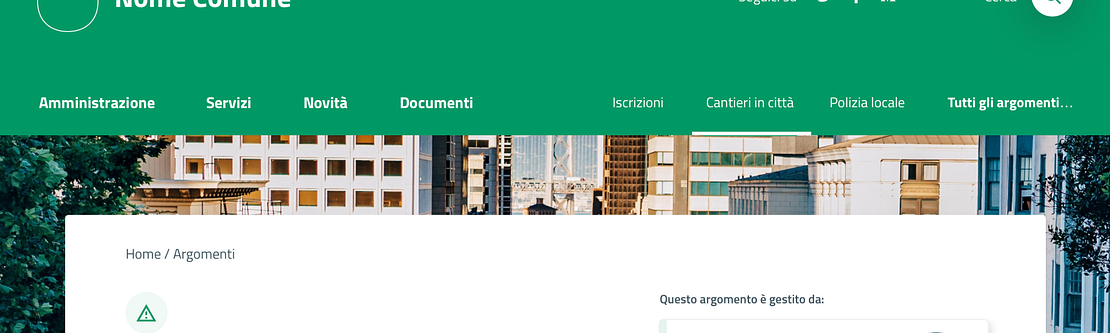 Un modello per i siti dei Comuni italiani