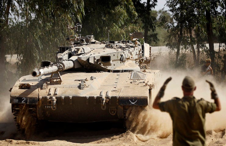Tropas israelíes desplegadas a lo largo de la frontera de Gaza. (Foto: Miriam Alster / Flash90)