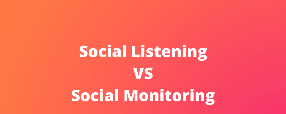Social listening and Social monitoring are terms that have been used interchangeably in digital marketing, but there is a difference.