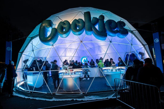 Cookies exhibit at The Emerald Cup Harvest Ball 2021. (Photo: Mike Rosati)
