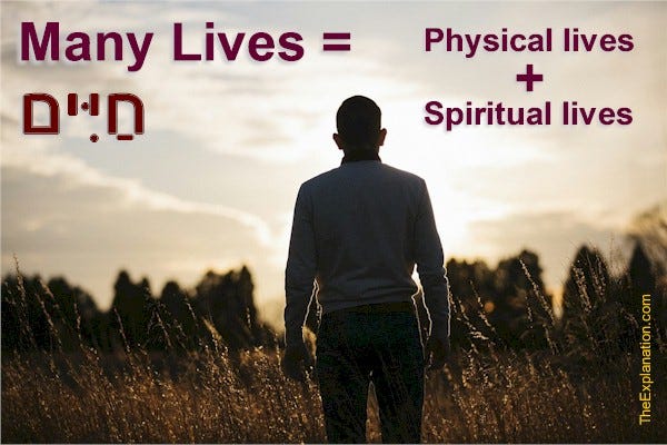 God created humans with the potential for many lives. They are physical and spiritual lives.