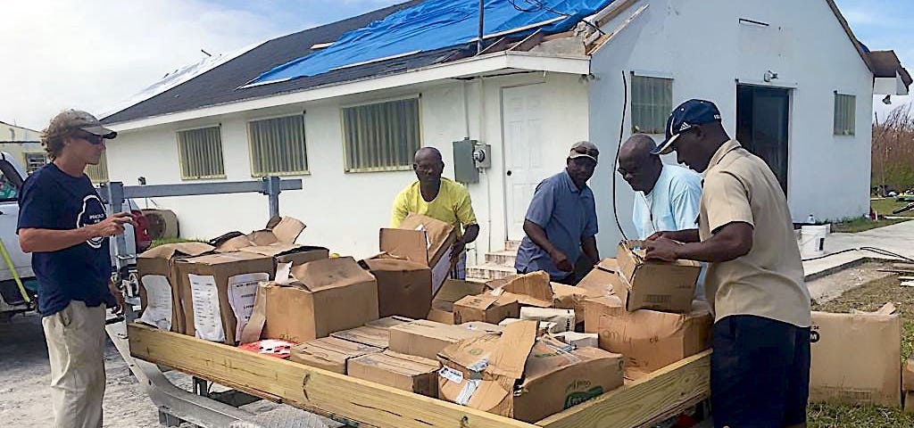 OpenWorld Relief donation delivery after 2019 Hurricane Dorian in The Bahamas