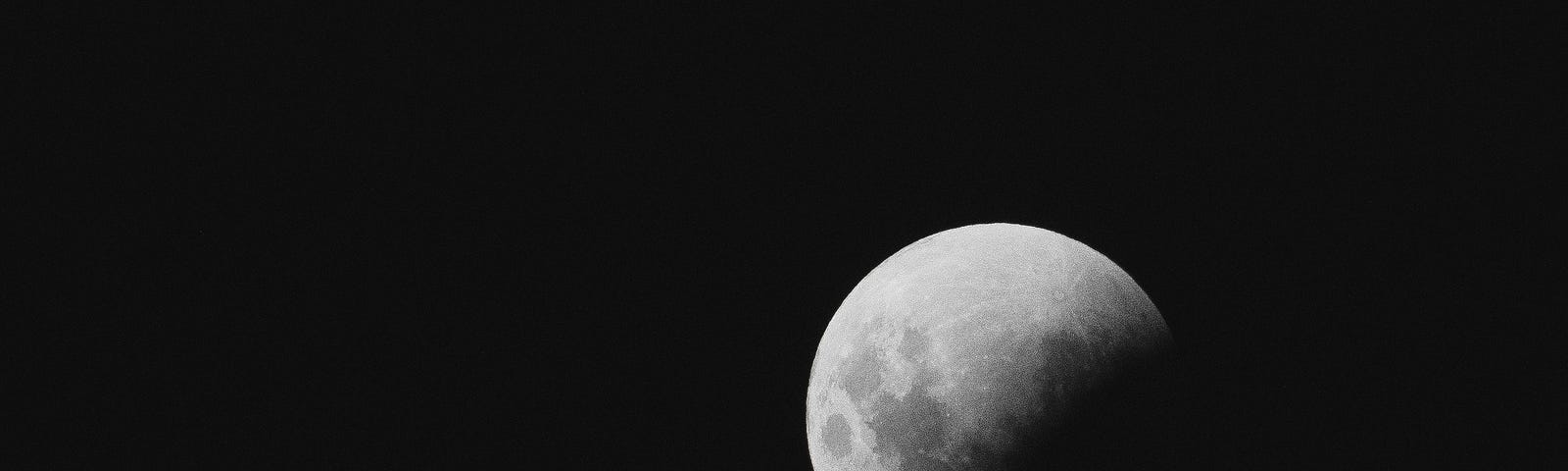 An image of the moon against a black background.