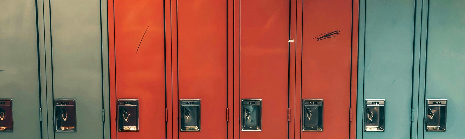 A set of school lockers