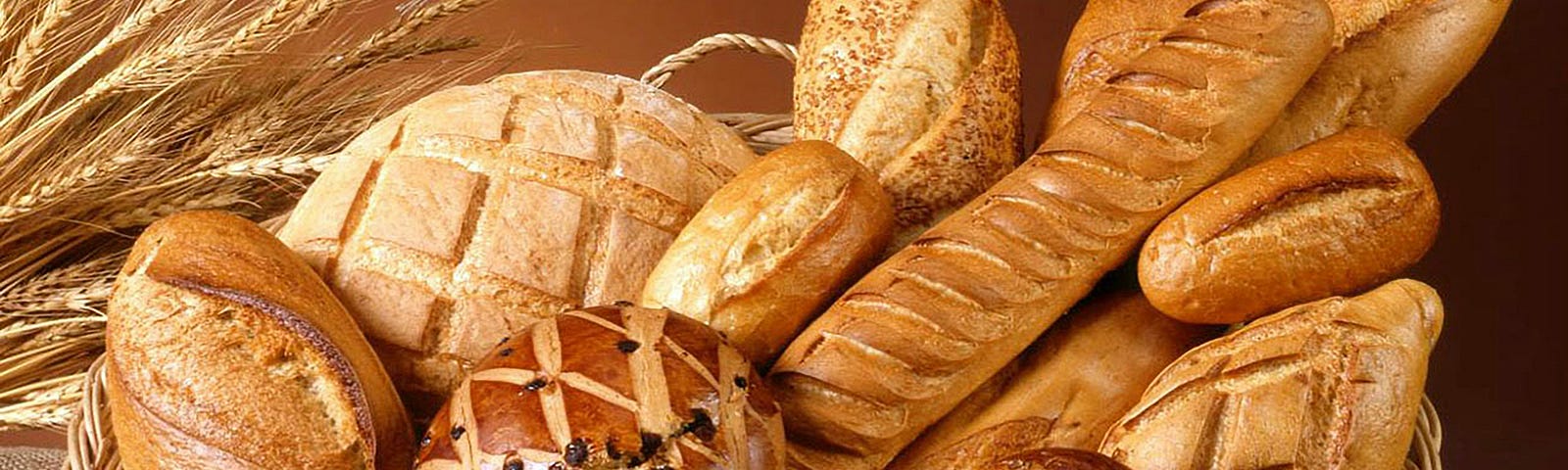 Bread in a basket.