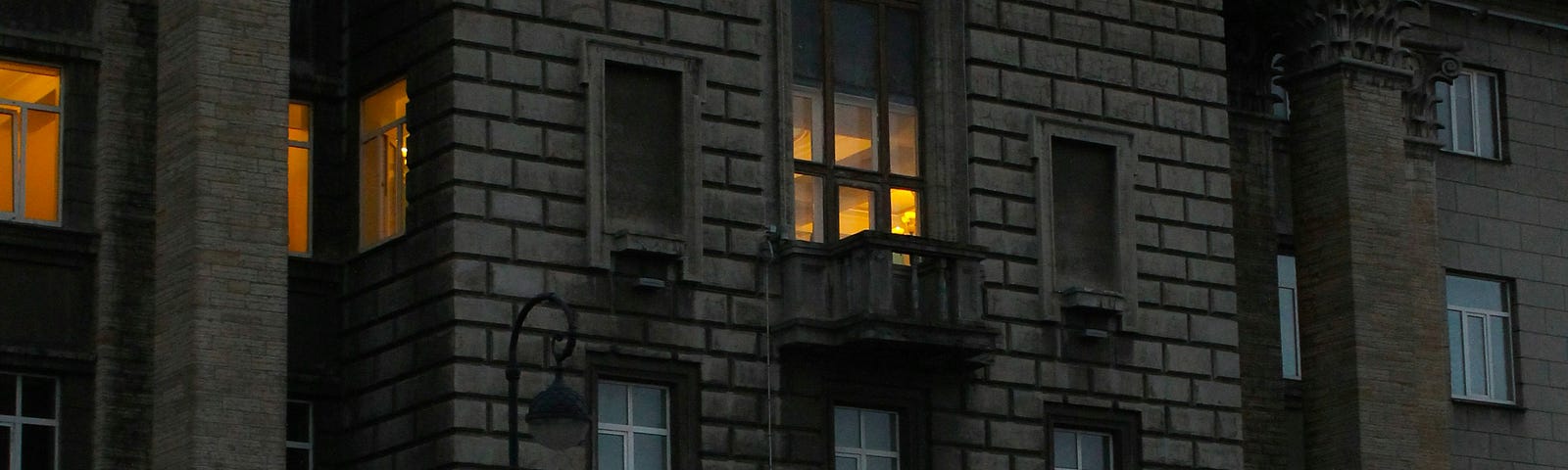 A lighted window