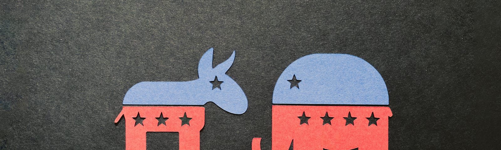 Democratic and Republican logos at loggerheads