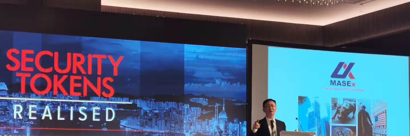 Aaron Tsai describing MASEx Exchange in Security Tokens Realised