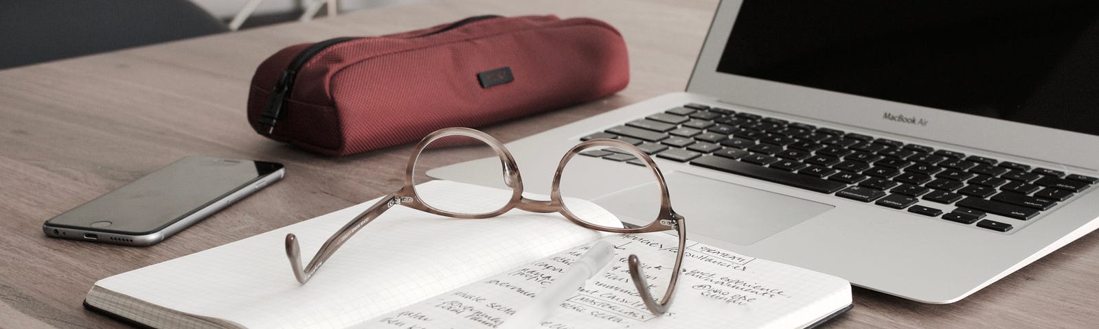 Glasses and a laptop