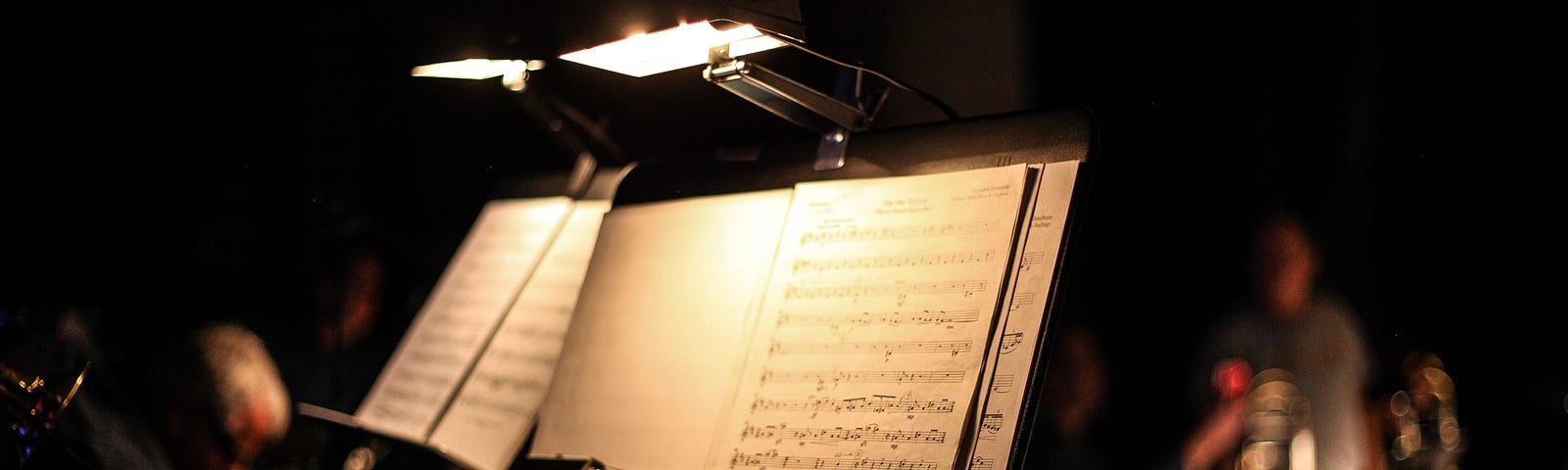 A music stand with classical music