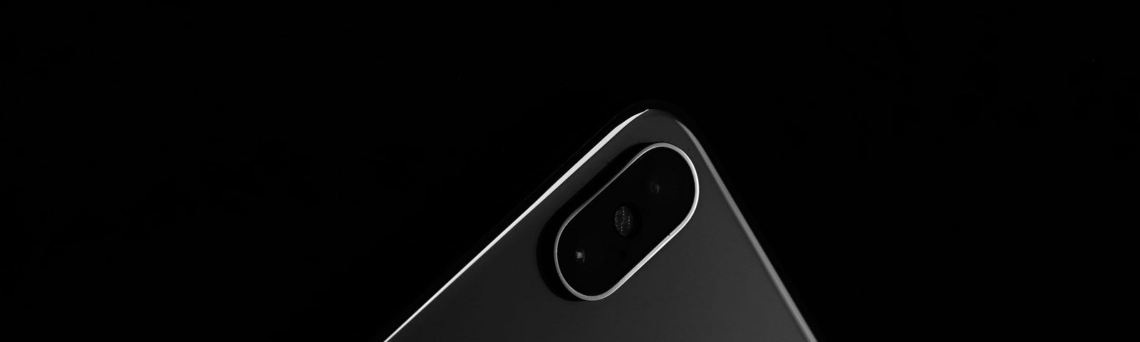 iPhone XS in dark