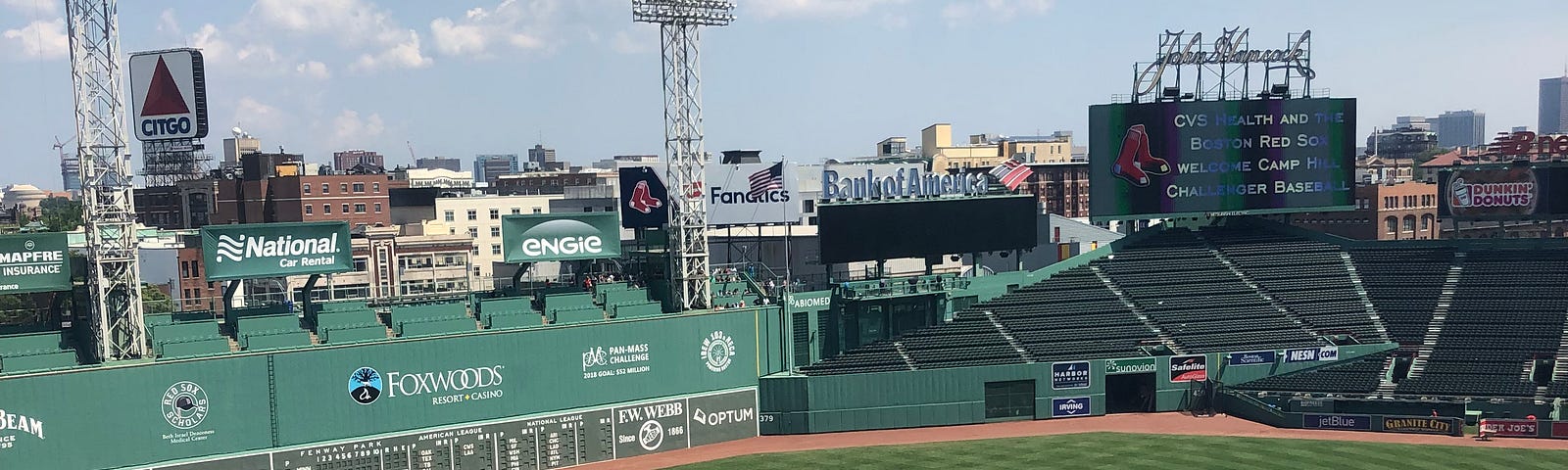 A picture of Fenway Park in Boston. Home of the Red Sox.