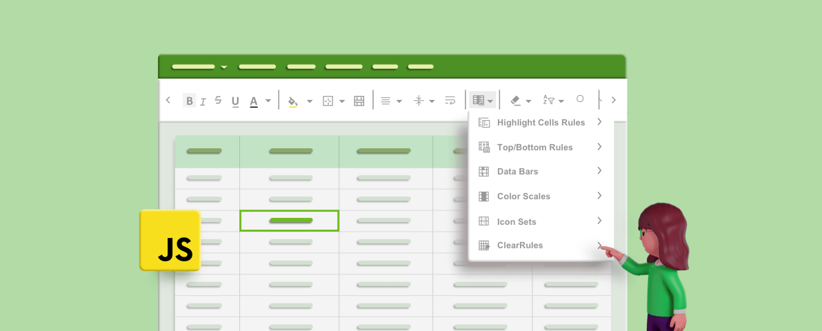 Formatting Essential JavaScript Spreadsheet: Conditional Formatting