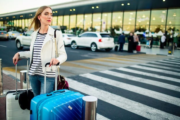 Young woman at airport