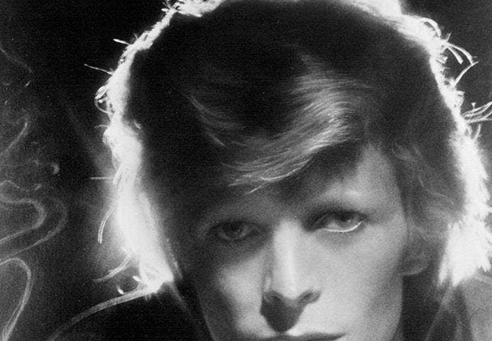 Photo of musician David Bowie. 31 March 1975. (Image source: Wikimedia Commons).