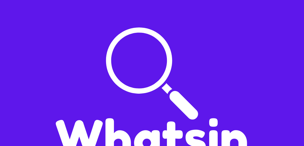 Magnifying glass logo for WhatsIn