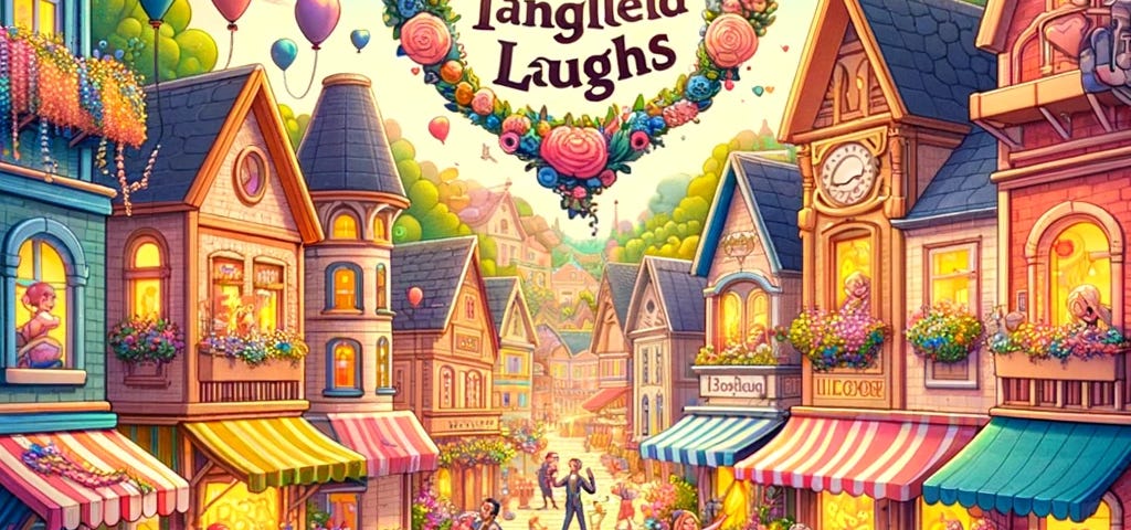 Love Tangled in Laughs It is a heartwarming tale where love blooms through comical mix-ups and delightful surprises in a charming village.