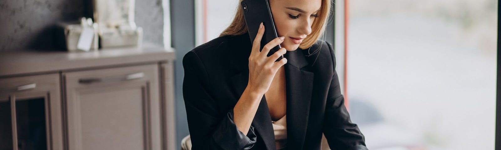 business owner working on the computer