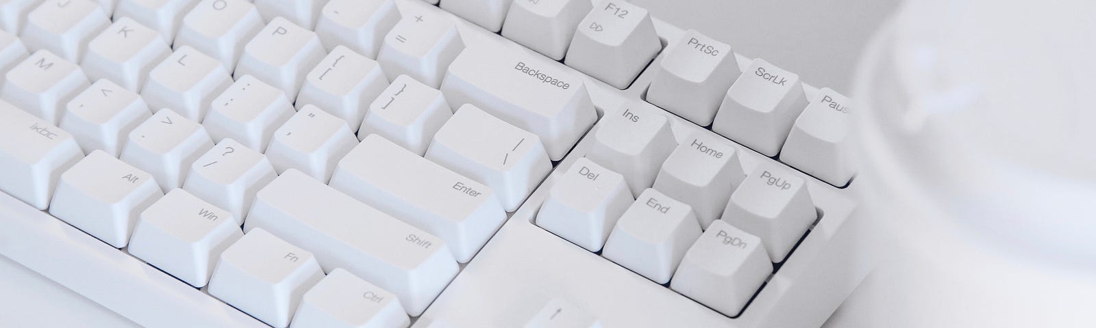 white mechanical keyboard