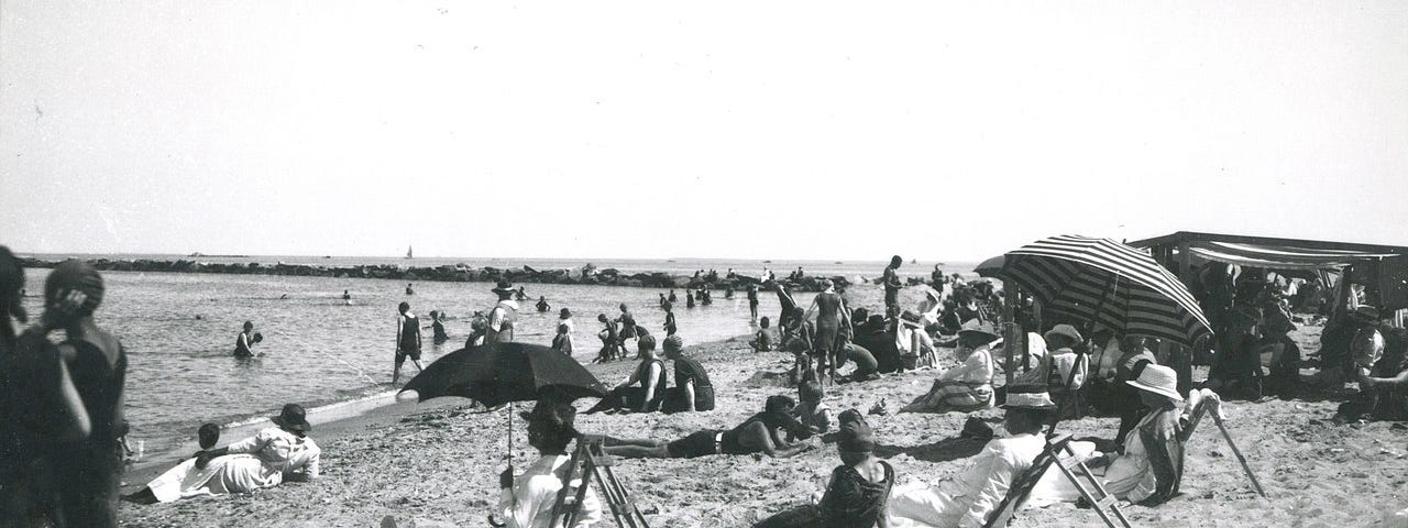 Some sunbathers in 1920s