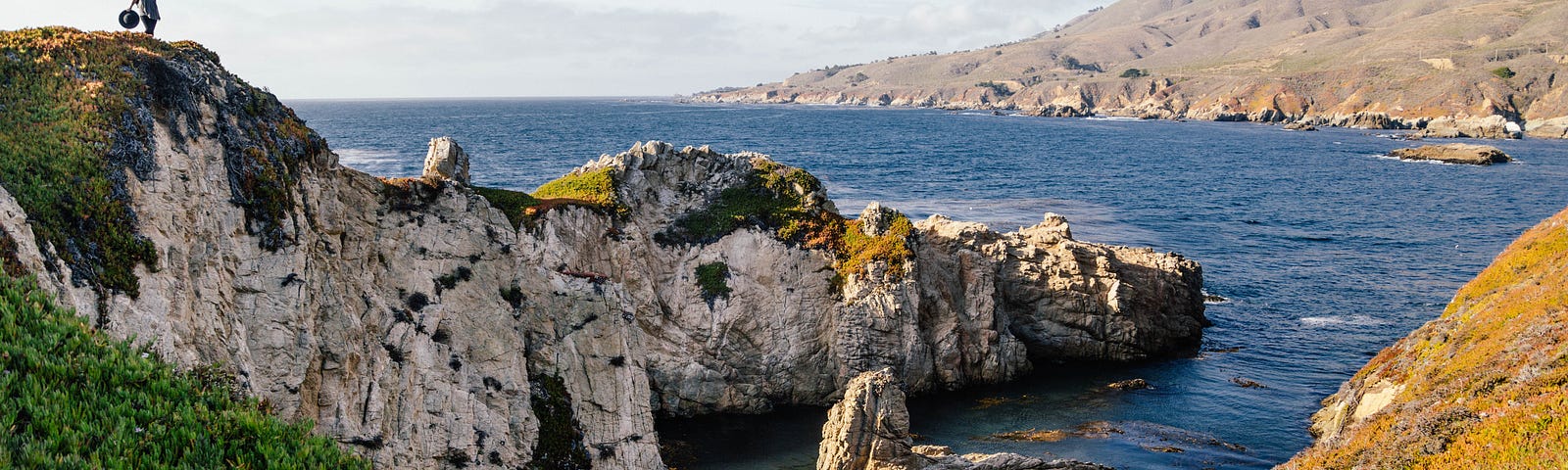 Beautiful scenery with cliffs and ocean