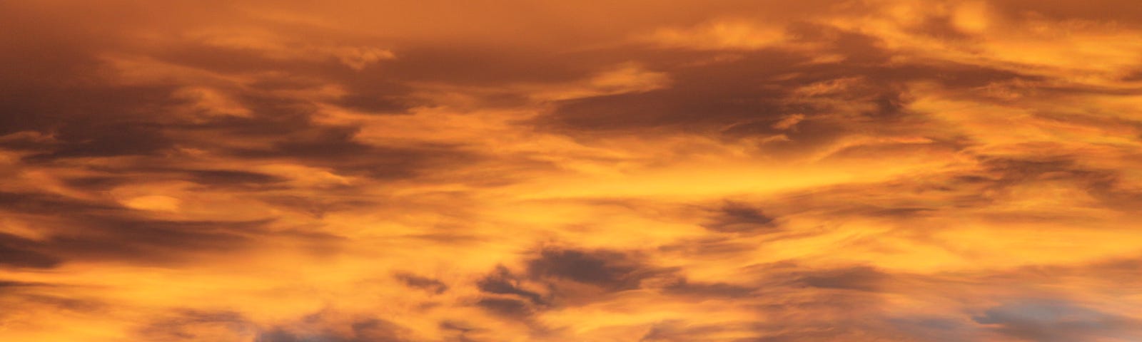 Clouds painted in golden color