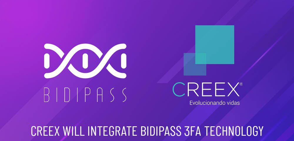 BidiPass 3FA and Creex logos