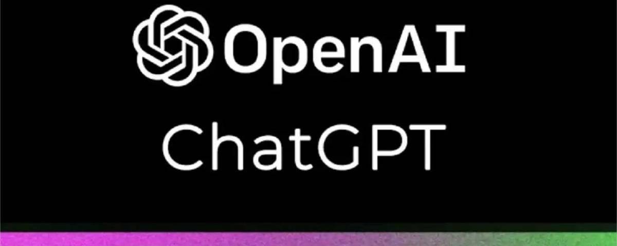Imagem com fundo preto, que contem logo do Chat GPT e o texto: “Open AI Chat GPT”