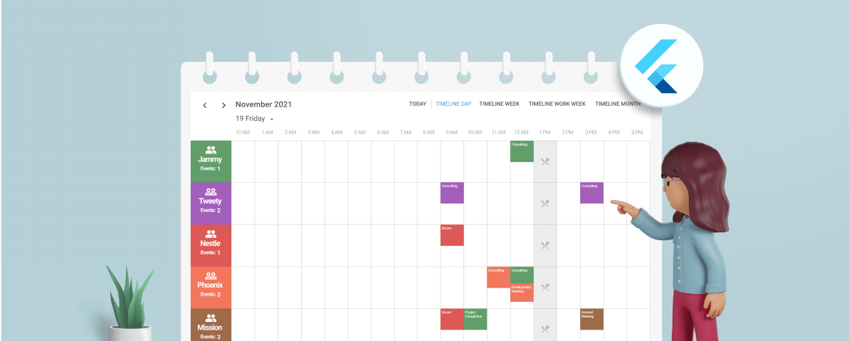 Create a Meeting Room Calendar Using Flutter Event Calendar