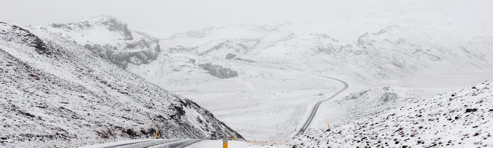 A road covered in snow