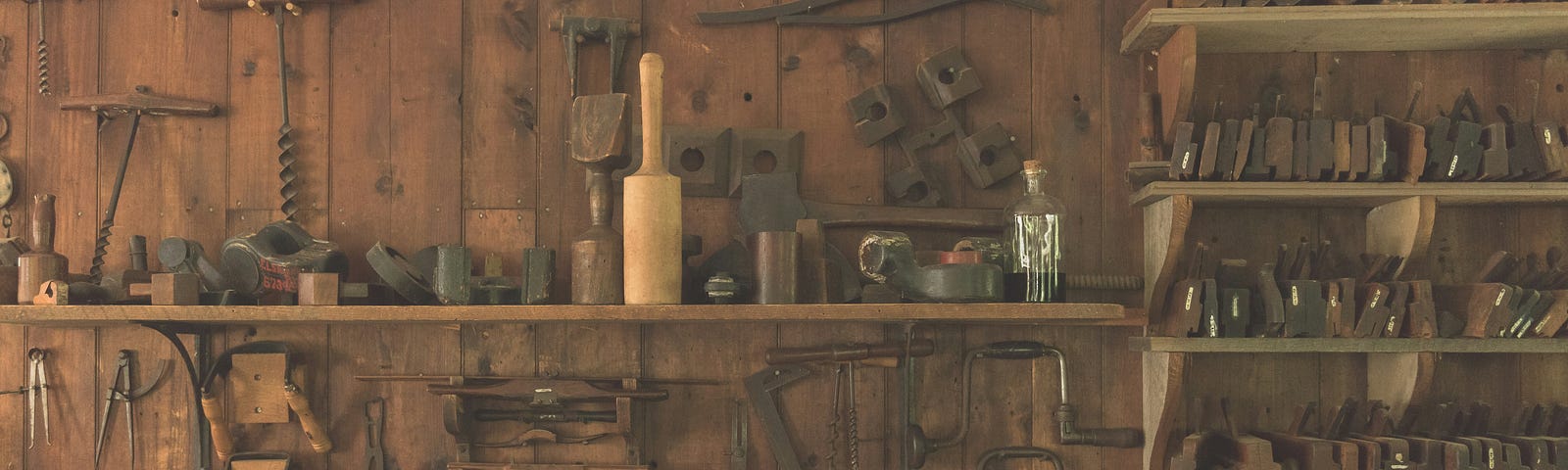 A toolshed interior