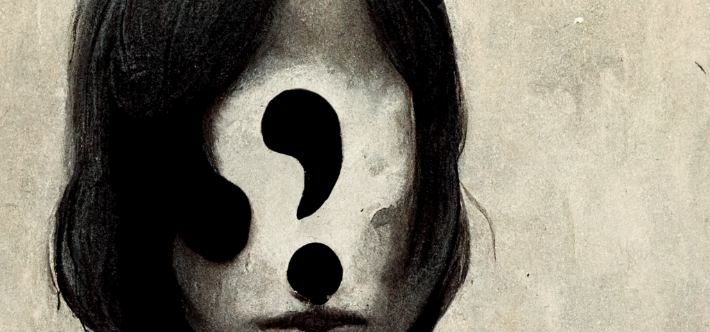 an unknown person with a question mark over a hidden face