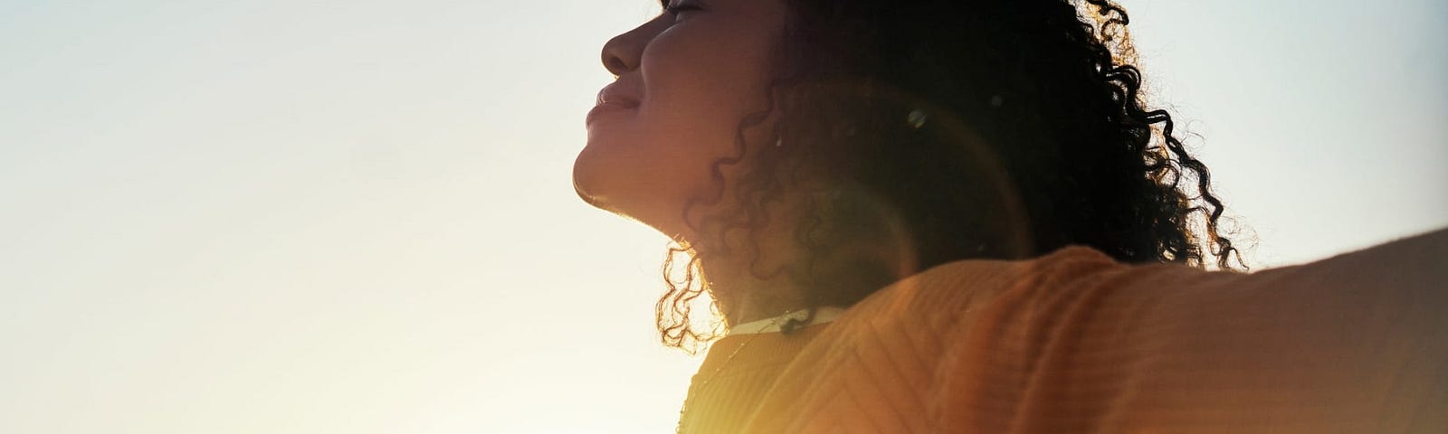 Woman enjoying the sunshine