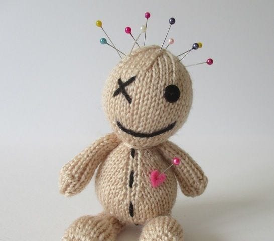 knitted voodoo doll