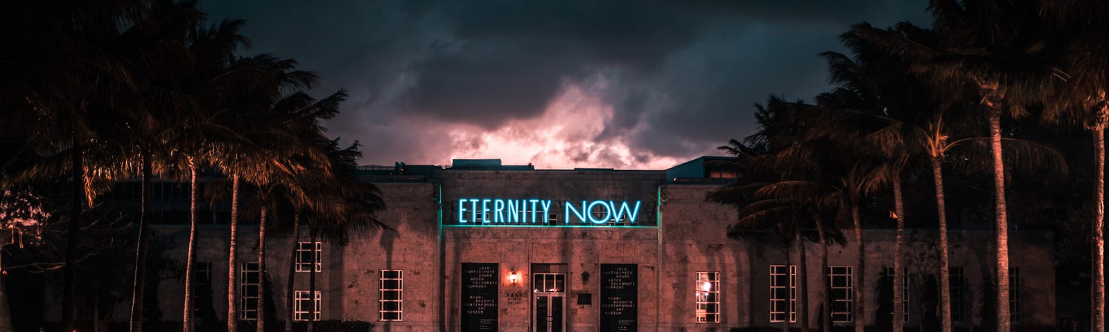 An “eternity now” sign.