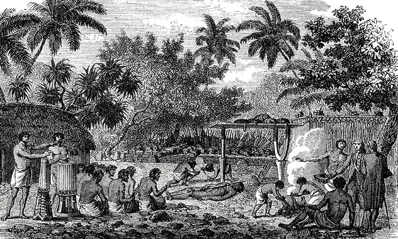 Fig. 5: A pre-colonial Hawaii marked by peace with one another and with nature (Mortlock)