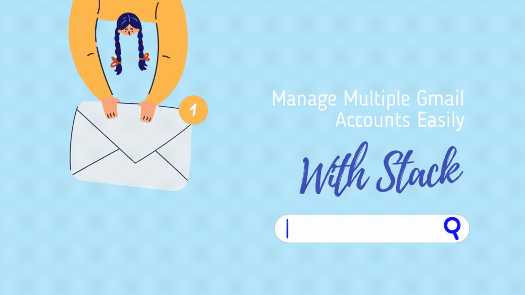 Use stack to manage multiple Gmail accounts