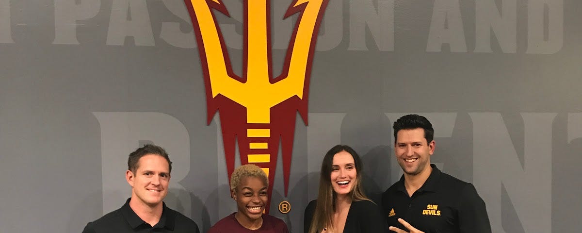 Panelists Roman Rozell, Jeminise Parris, Brittany Martin, and Jeff Kunowski pose together following the event.