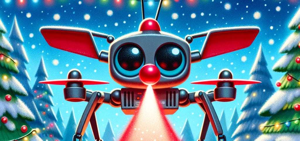 Rudolph the red nosed attack drone