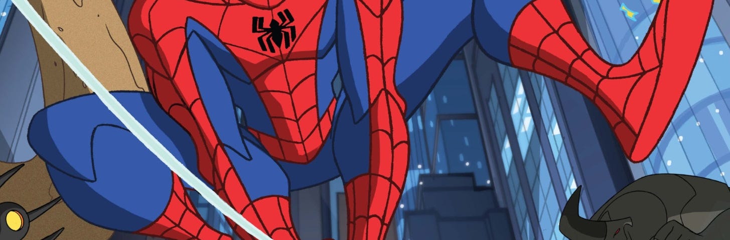 The Spectacular Spider-Man animated series Peter Parker Sandman Flint Marko Electro Maxwell Dillon Green Goblin Norman Osborn Doctor Octopus Doc Ock Otto Octavius Kraven the Hunter Sergei Kravinoff Mysterio Quentin Beck Rhino Aleksei Sytsevich Alex O’Hirn Venom Eddie Brock Marvel Culver Entertainment