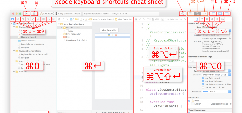 Xcode Shortcuts