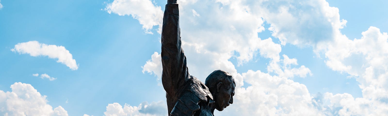 Statue of Freddie Mercury performing