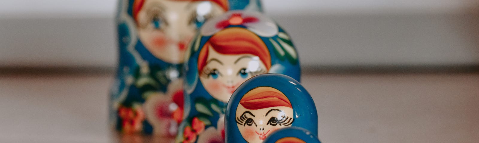 Russian dolls unstacked