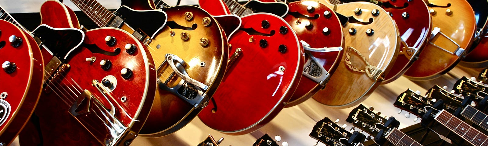 guitars on wall