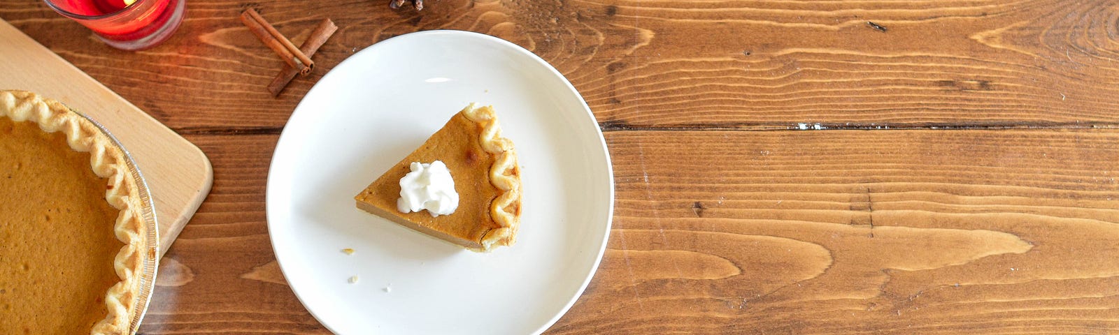 Pumpkin pie and coffee — the right kind of adult breakfast